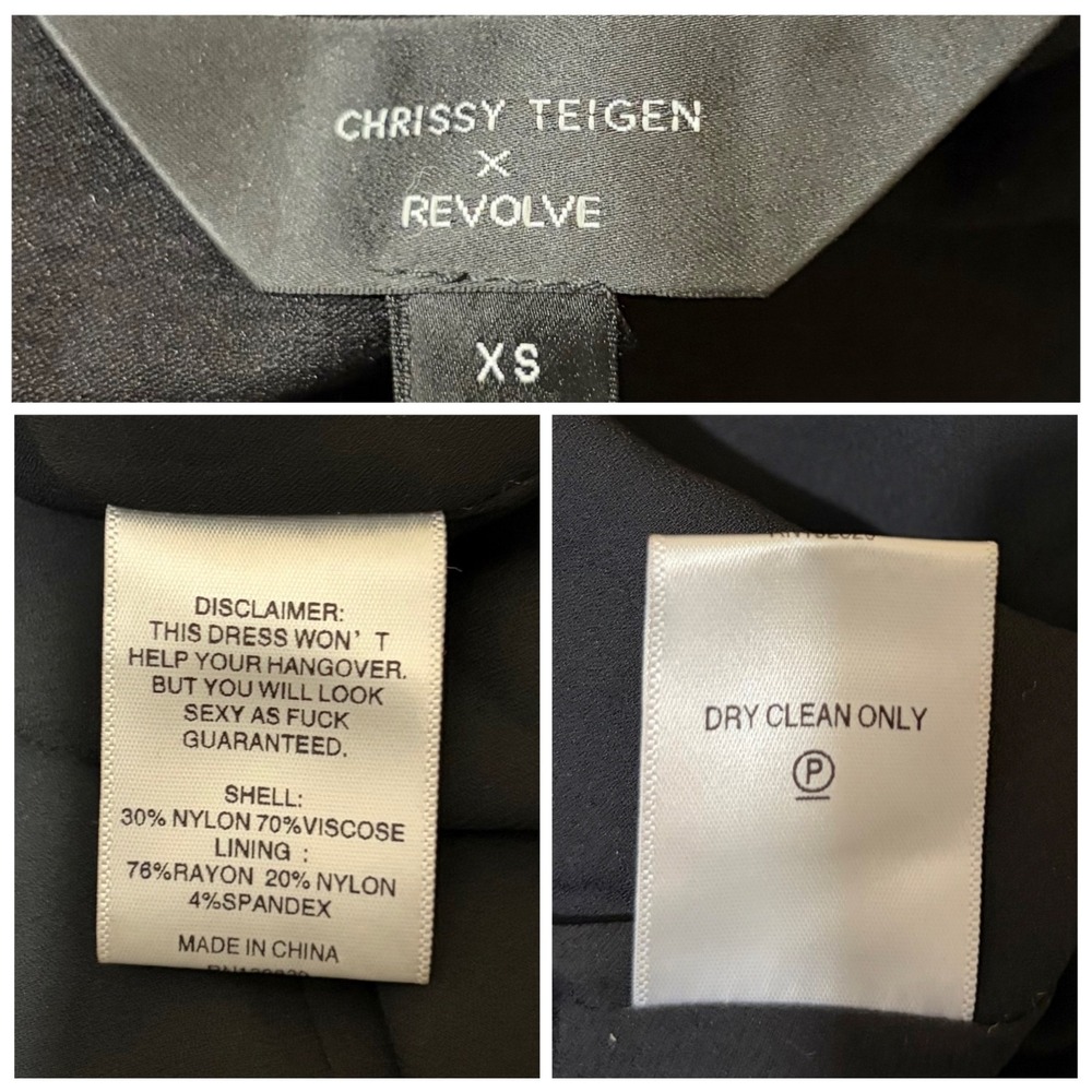 Chrissy Teigen x Revolve Evening Dress XS Black Floral Strapless Shirt Homecomin - Picture 10 of 11